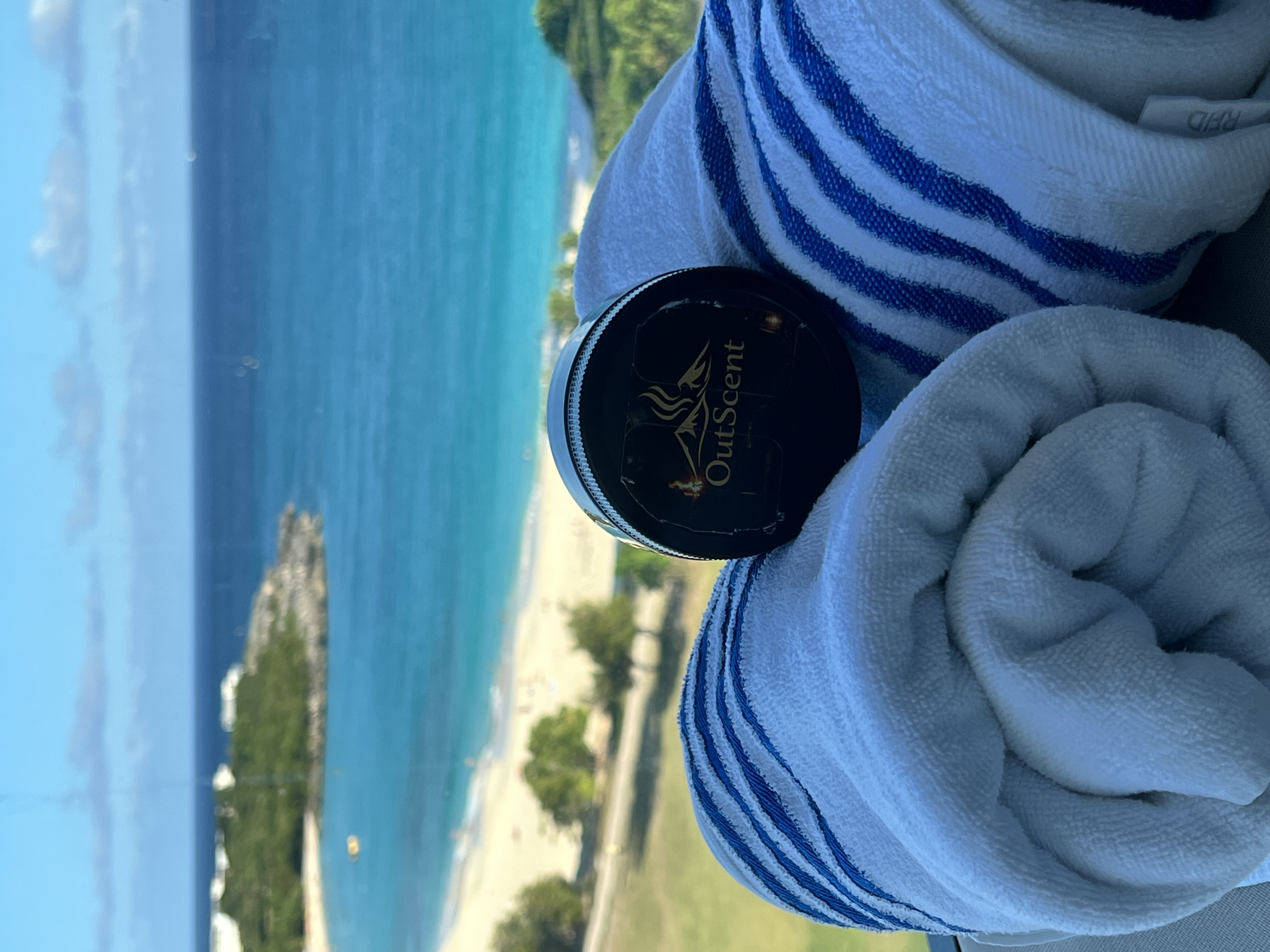 OutScent whipped shea butter on the shoreline